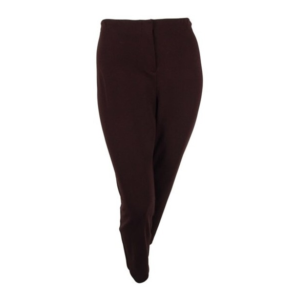 Skinny Leg Comfort Waist Ankle High Brown Pants - Picture 5 of 5